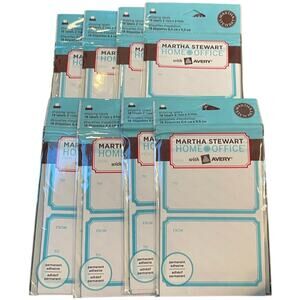Martha Stewart Avery Blue Shipping Labels 72461 Lot 8 Packs 144 Total Labels